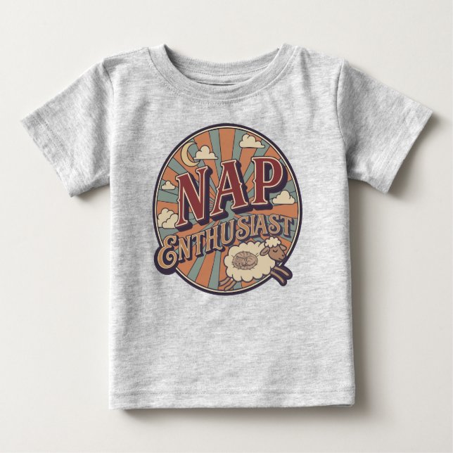 Camiseta Para Bebê Nap Enthusiast (Frente)