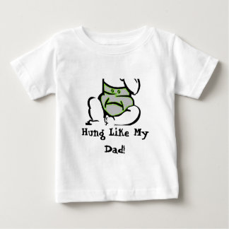 Camiseta Para Bebê Nappy, Pendurado Como O Meu Pai!