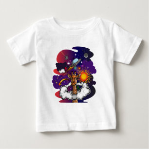 Camiseta Para Bebê Nas Estrelas
