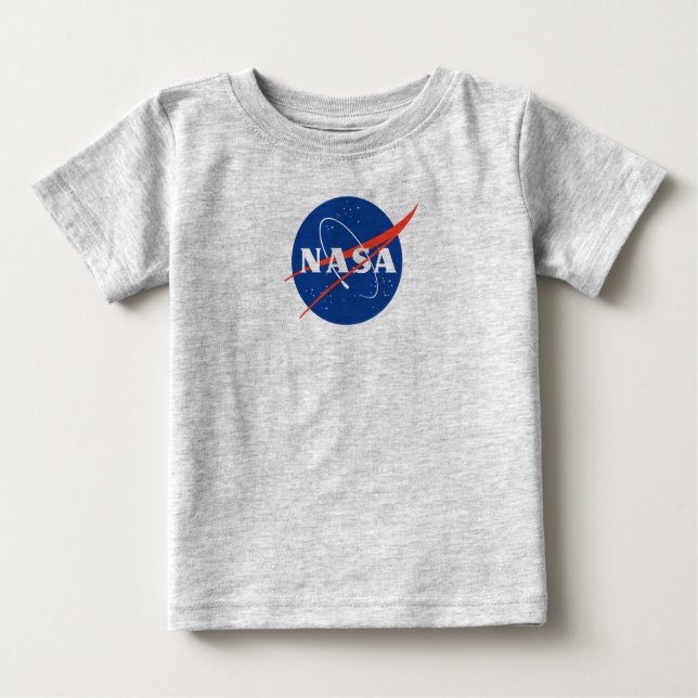 Camiseta Para Bebê NASA aprovou crianças Meatball Insignia (Frente)