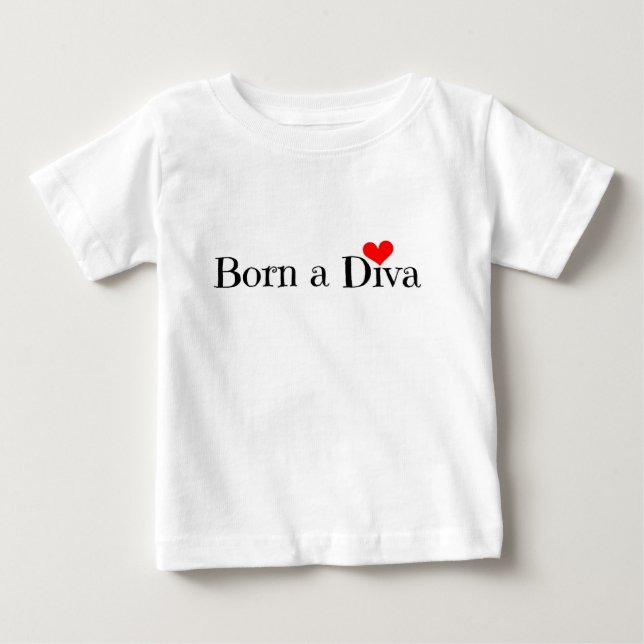 Camiseta Para Bebê Nascer a Diva Bodyfato (Frente)