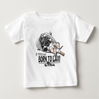 Camiseta Para Bebê Nascer à engrenagem relaxado do Lacrosse