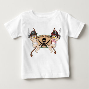 Camiseta Para Bebê Nascer à pilhagem - balanço dos piratas do bebê