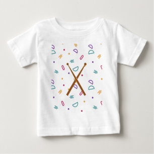 Camiseta Para Bebê nascer a ser baterista