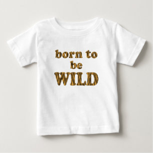 Camiseta Para Bebê Nascer de ser selvagem - Tigerprint Baby Lap T Shi
