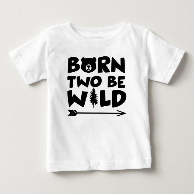 Camiseta Para Bebê Nascer Dois Selvagem (Frente)