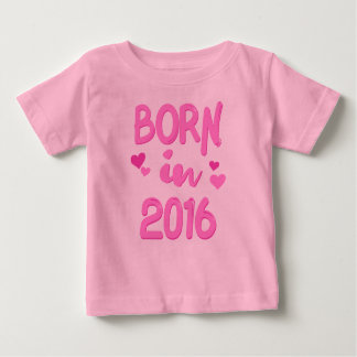Camiseta Para Bebê Nascer em 2016 Baby Girl T-shirt
