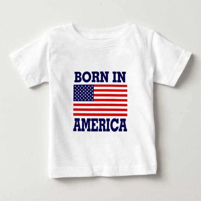 CAMISETA PARA BEBÊ NASCER EM AMÉRICA (Frente)