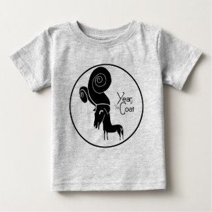 Camiseta Para Bebê Nascer em chinês Ram Goat Year Baby Long S Tee