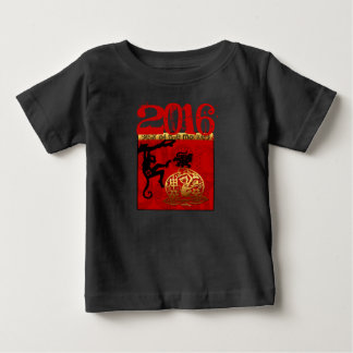Camiseta Para Bebê Nascer no Ano Personalizado Ano Macaco Teto Bebê