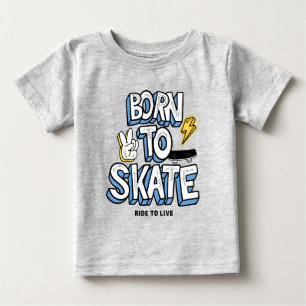 Camiseta Para Bebê Nascer para a Corrida do Skate ao Vivo