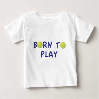Camiseta Para Bebê Nascer Para Jogar Tênis Baby T Shirt