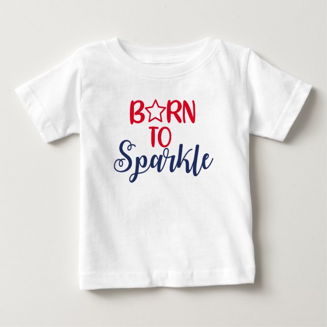 Camiseta Para Bebê Nascer para Sparkle (Frente)