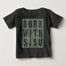 Camiseta Para Bebê Nascido com Sisu Camo 3