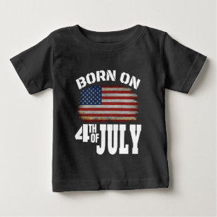 CAMISETA PARA BEBÊ NASCIDO NO DIA 4 DE JULHO
