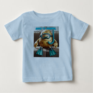 Camiseta Para Bebê Nascido para snorkel jovem