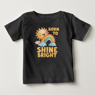 Camiseta Para Bebê Nascidos para Brilhar Crianças