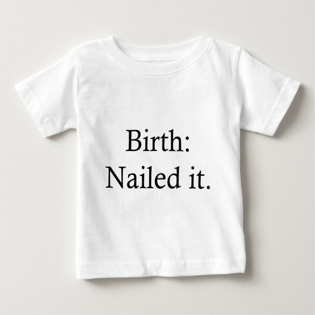Camiseta Para Bebê Nascimento: Apanhei-o (Frente)