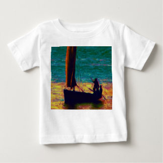 Camiseta Para Bebê Natação Marinha Pacífica do Barco, Destino do Dest