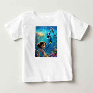 Camiseta Para Bebê Natação Sorri Tee