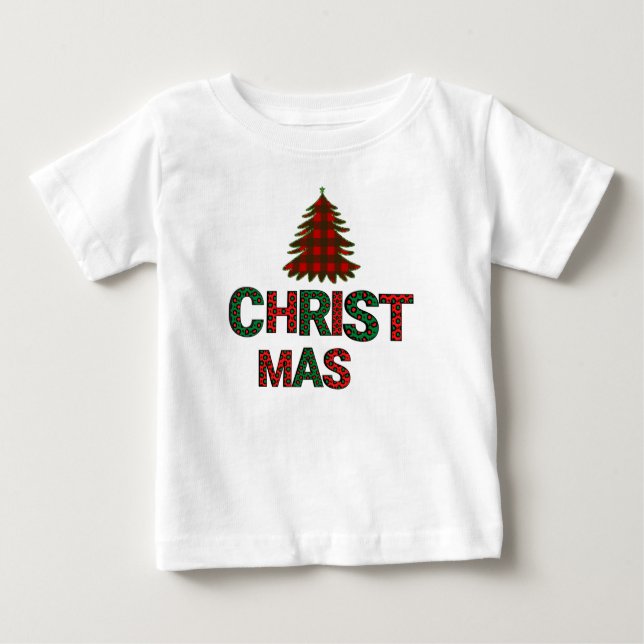 Camiseta Para Bebê Natal (Frente)