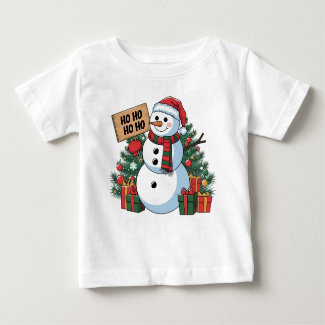 Camiseta Para Bebê Natal (Frente)