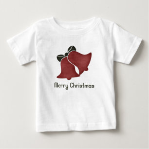 Camiseta Para Bebê Natal 1: Holiday Bell Merry Christmas Creeper