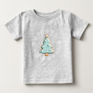 Camiseta Para Bebê Natal branco, Cookie T-Shirt