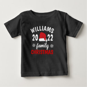 Camiseta Para Bebê Natal da família personalizada 2022