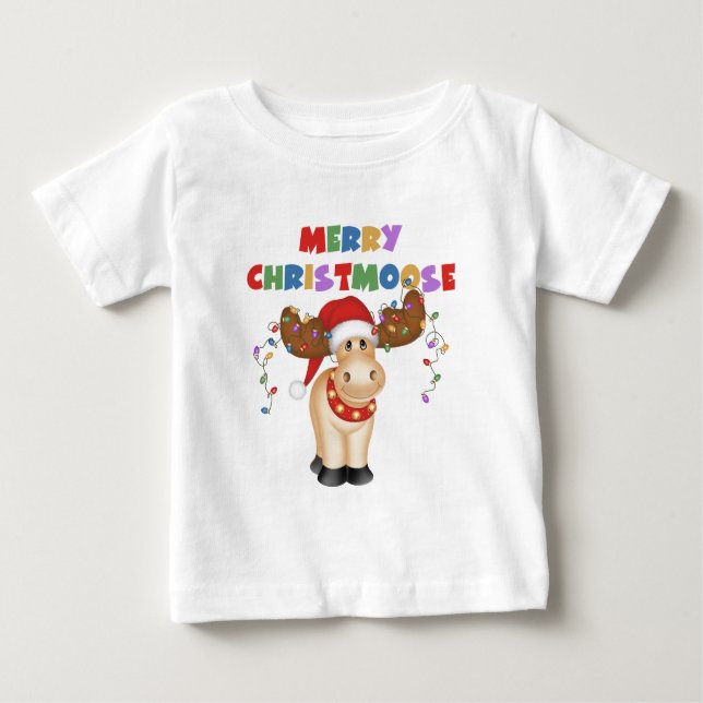 Camiseta Para Bebê Natal da feliz (Frente)