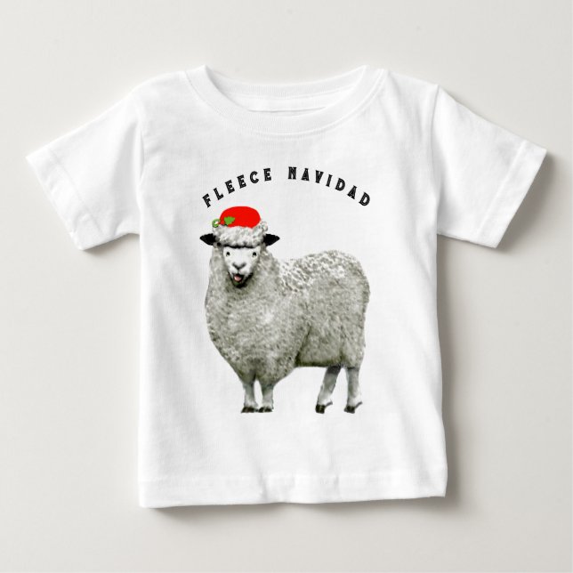 Camiseta Para Bebê Natal Divertido (Frente)