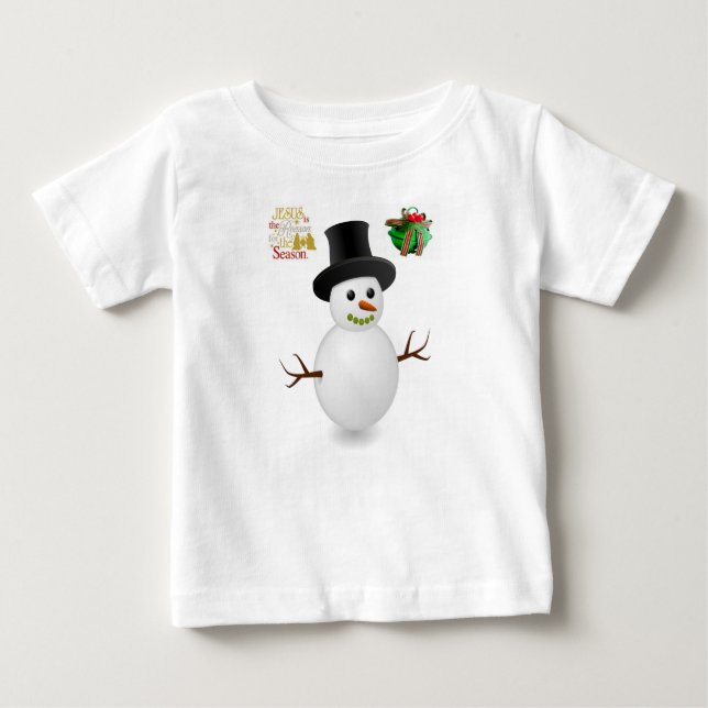 Camiseta Para Bebê Natal do Baby T-Shirt (Frente)