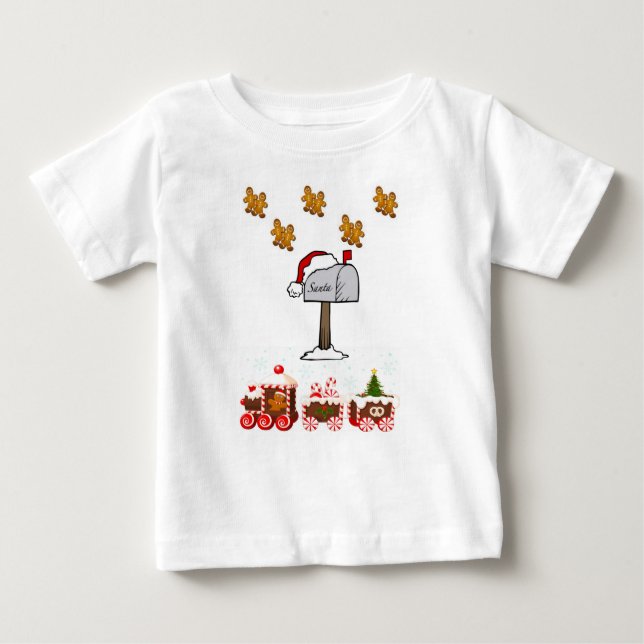 Camiseta Para Bebê Natal do Baby T-Shirt (Frente)