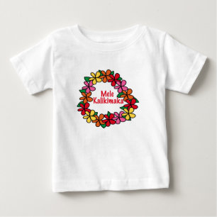 Camiseta Para Bebê Natal do Hawaiian dos leus