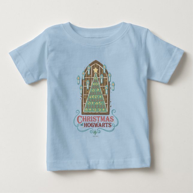 Camiseta Para Bebê Natal em HOGWARTS™ Gráfico de Biscoito (Frente)