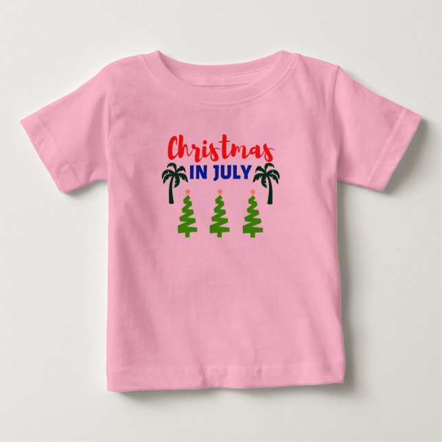 Camiseta Para Bebê NATAL EM JULHO T-Shirt (Frente)