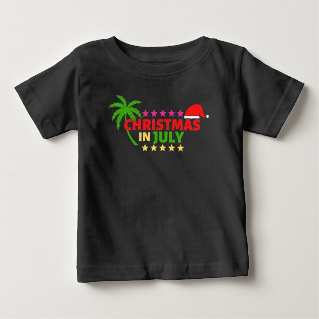 Camiseta Para Bebê NATAL EM JULHO T-Shirt (Frente)