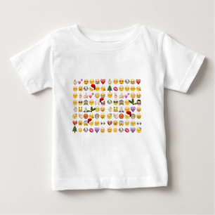 Camiseta Para Bebê natal emojis