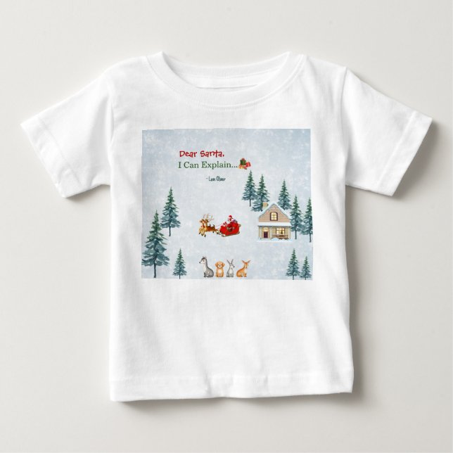 Camiseta Para Bebê Natal Familiar Personalizado  (Frente)