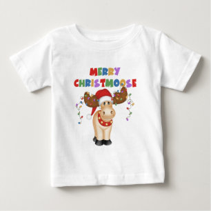 Camiseta Para Bebê Natal Feliz