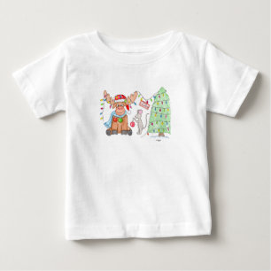 Camiseta Para Bebê Natal - Feliz Natal-Alce!