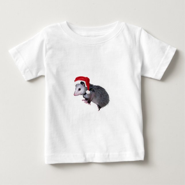 Camiseta Para Bebê Natal impressionante do gambá (Frente)