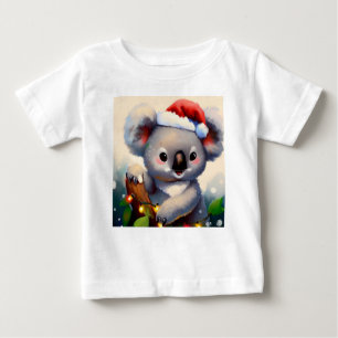 Camiseta Para Bebê Natal Koala 2