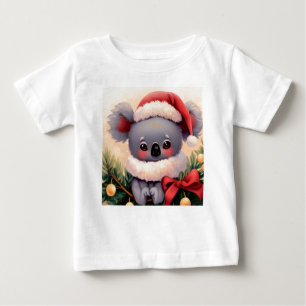 Camiseta Para Bebê Natal Koala 4