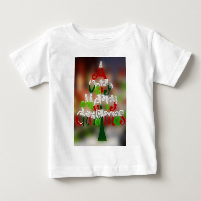 Camiseta Para Bebê natal muito feliz (Frente)