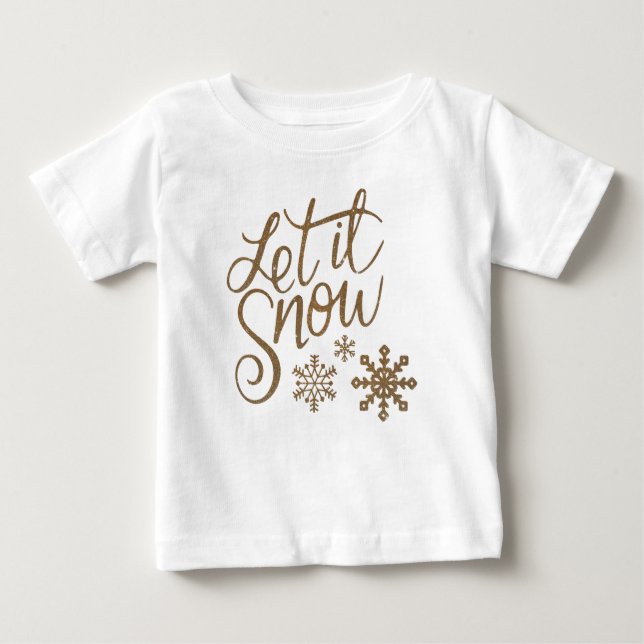 Camiseta Para Bebê natal natal natal neve de inverno (Frente)