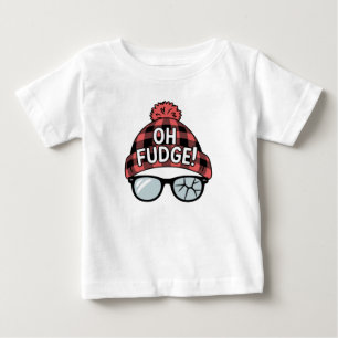 Camiseta Para Bebê Natal Oh Fudge Férias de Natal Piada de Férias 