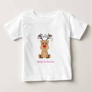 Camiseta Para Bebê Natal personalizado para o bebê 1rua