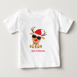 Camiseta Para Bebê Natal personalizado para o bebê 1rua