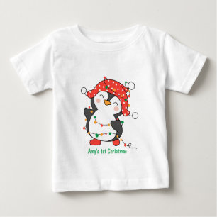 Camiseta Para Bebê Natal personalizado para o bebê 1rua